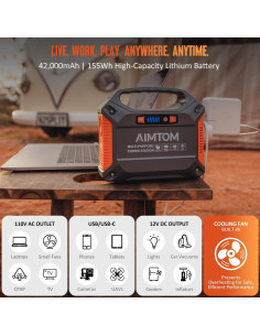 Estación de Energía Portátil AIMTOM SPS-155 155Wh 42000mAh 2