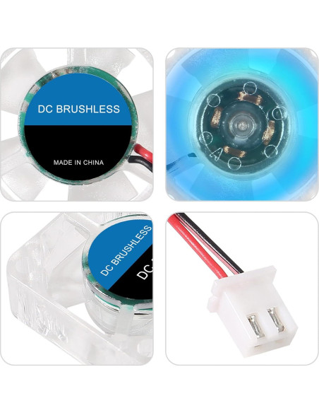 4 Ventiladores 30mm RGB DC 12V Shutao 3010 Silenciosos 4 Ventiladores 30mm RGB DC 12V Shutao 3010 Silenciosos