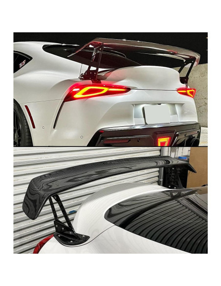 Alerón de Maletero Alto Cuztom Tuning Fibra de Carbono Toyota GR Supra 2020-2023 Alerón de Maletero Alto Cuztom Tuning Fibra de Carbono Toyota GR Supra 2020-2023