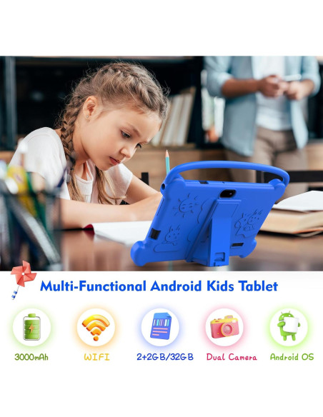 Tableta para Niños ICONLINK 7" 32GB Android con Funda Azul Tableta para Niños ICONLINK 7" 32GB Android con Funda Azul