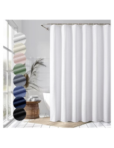 Cortina de Ducha OVZME 182.88x182.88 cm Blanca Texturizada