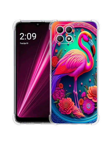 Funda TPU para T-Mobile Revvl 7 5G Flores Rosa Mandala