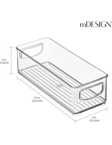 Contenedor de Almacenamiento de Alimentos mDesign 25.4cm - Transparente
