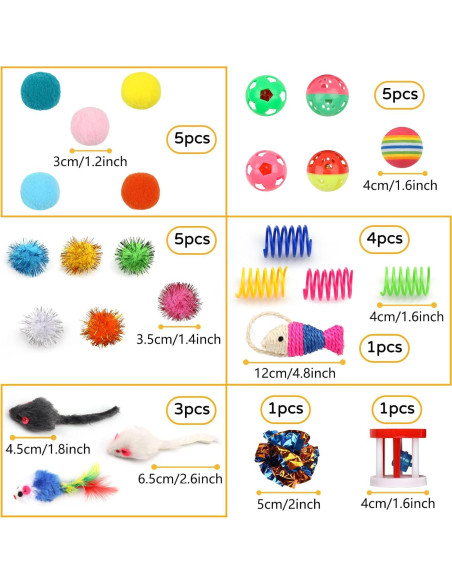 Kit de Juguetes Interactivos para Gatos QUOZUO 32 Piezas Kit de Juguetes Interactivos para Gatos QUOZUO 32 Piezas