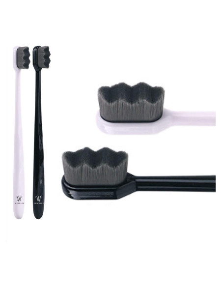 Cepillo de dientes extra suave Wimolek con 20,000 cerdas - Paquete de 2 Cepillo de dientes extra suave Wimolek con 20,000 cerdas - Paquete de 2