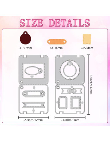 2 Juegos de Troqueles de Corte DELORIGIN para Scrapbooking