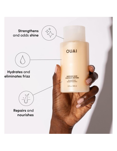 OUAI Paquete Brillo Capilar y Champú Mediano 295 ml
