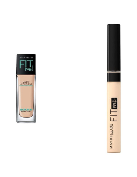 Base líquida Maybelline Fit Me Mate + Corrector Fit Me Claro Base líquida Maybelline Fit Me Mate + Corrector Fit Me Claro