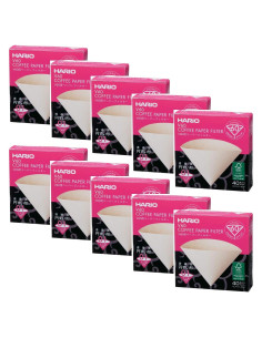 Filtros de Café de Papel Hario V60 Tamaño 01 - 400 Piezas