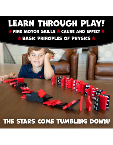 Dominó MindWare Tumble Stars para Niños + 30 Bloques