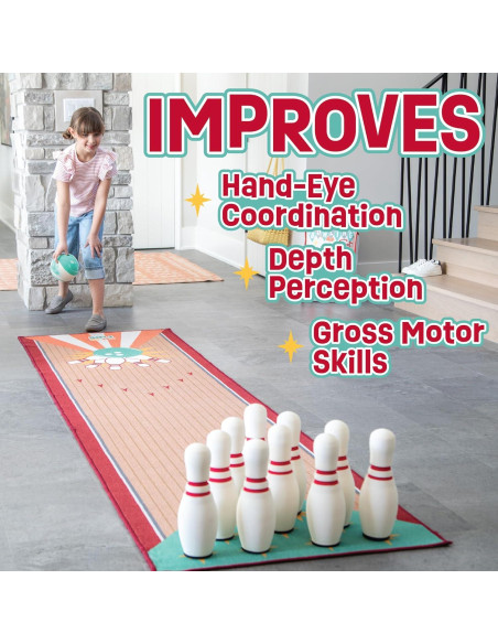 Conjunto de Bolos Deluxe MindWare para Niños - Espuma Segura Conjunto de Bolos Deluxe MindWare para Niños - Espuma Segura