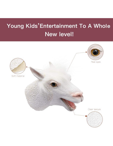 Títere de Alpaca Yolococa Juguete de Látex Realista 141g