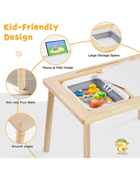 Mesa Sensorial Multifuncional Frogprin para Niños 72x52cm Mesa Sensorial Multifuncional Frogprin para Niños 72x52cm