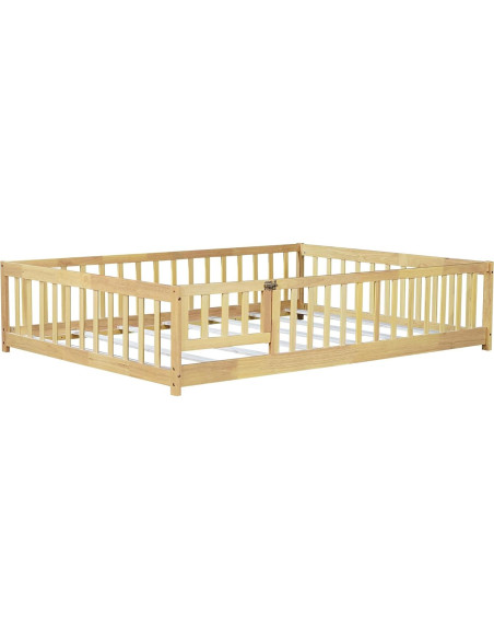 Cama de Piso Completo ASKVDL de Madera con Barandillas Cama de Piso Completo ASKVDL de Madera con Barandillas