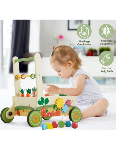 Andador de Madera Beright 12 en 1 para Bebés - Juguetes Educativos