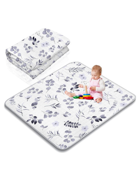 Alfombra de Juego Funtery 109x109 cm Hoja Acuarela Lavable Alfombra de Juego Funtery 109x109 cm Hoja Acuarela Lavable