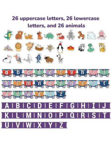 Juguete de tren de letras de fieltro CHEFAN 27 PCS para niños