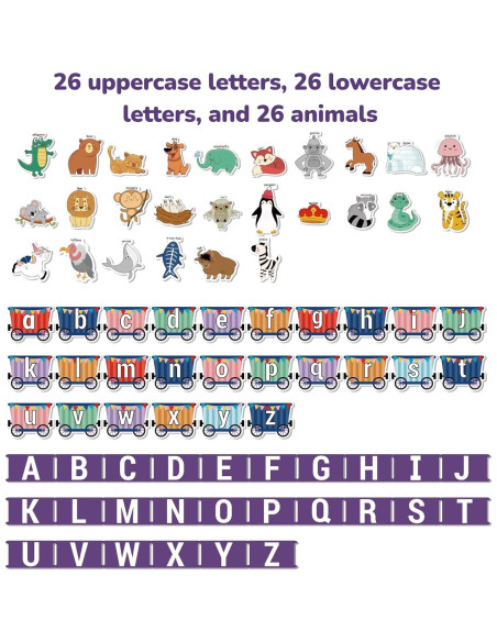 Juguete de tren de letras de fieltro CHEFAN 27 PCS para niños Juguete de tren de letras de fieltro CHEFAN 27 PCS para niños