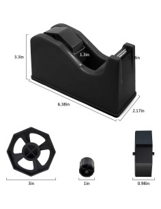 Dispensador de Cinta LKYUYV Negro con Base Antideslizante 2