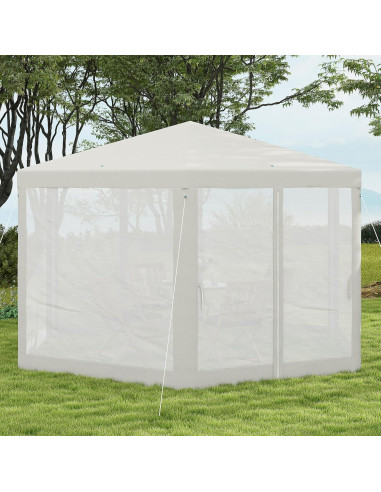 Tienda de Fiesta Hexagonal IJOWEEN 3.96m x 3.35m con Malla