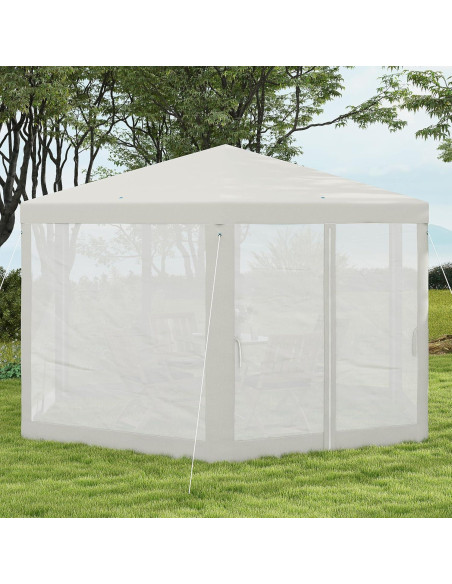 Tienda de Fiesta Hexagonal IJOWEEN 3.96m x 3.35m con Malla Tienda de Fiesta Hexagonal IJOWEEN 3.96m x 3.35m con Malla