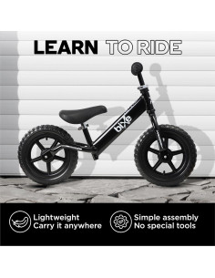 Bicicleta de Equilibrio Bixe 24 cm para Niños 3-5 Años Negra 2