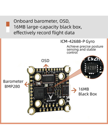 Controlador de Vuelo SEQURE H743 V2 con ESC 70A para Drones