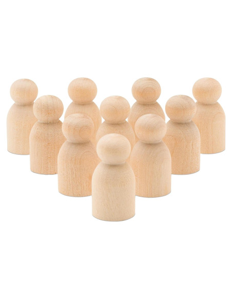 Muñecas de Madera en Miniatura 2.86 cm Woodpeckers - Paquete de 100 Muñecas de Madera en Miniatura 2.86 cm Woodpeckers - Paquete de 100