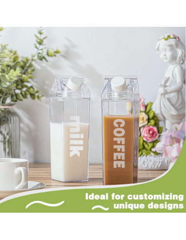 Botellas de Agua Reutilizables CHENGU 1000 ml Transparentes (2 Pzs)