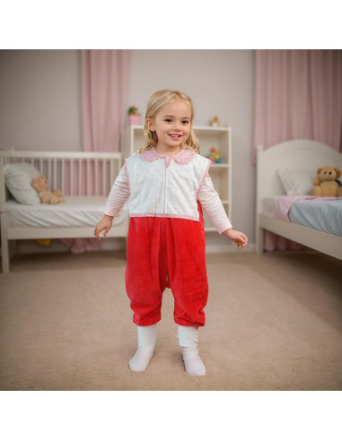 Saco de dormir para bebés 1.5 TOG con pies NVLS-RED-S