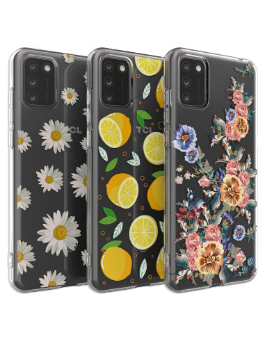 Funda de Gel TPU Claro para Alcatel TCL A3X A600DL - Paquete de 3