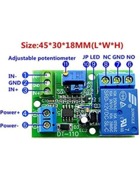 Módulo Comparador de Voltaje LM393 Taidacent 1 Canal 5V Módulo Comparador de Voltaje LM393 Taidacent 1 Canal 5V