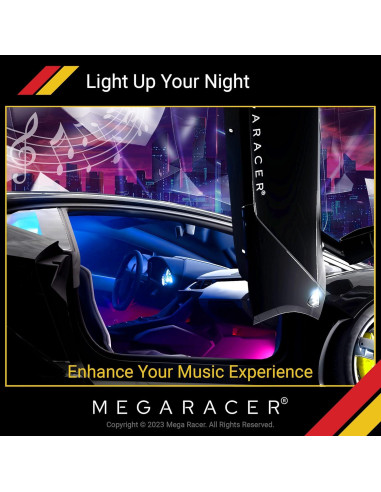 Luces LED Multicolor Mega Racer para Interior de Coche