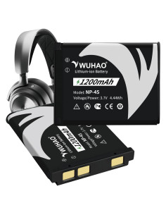 Baterías NP-45 WUHAO 2-Pack 1200mAh para Arctis Nova Pro
