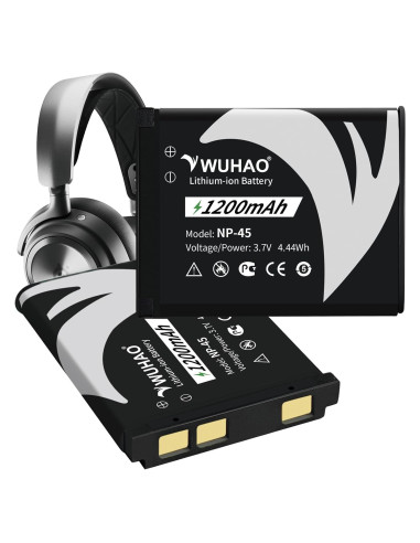 Baterías NP-45 WUHAO 2-Pack 1200mAh para Arctis Nova Pro
