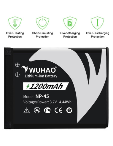 Baterías NP-45 WUHAO 2-Pack 1200mAh para Arctis Nova Pro