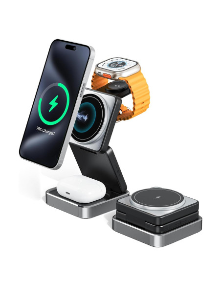 Cargador Inalámbrico 3 en 1 BODSEIEOU 15W para iPhone, Apple Watch y AirPods Cargador Inalámbrico 3 en 1 BODSEIEOU 15W para iPhone, Apple Watch y AirPods