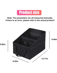 Organizador de Asiento de Coche ZIMISI Negro 32.3x24x23 cm 2