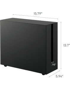 Organizador de Cables Rodante Yamazaki Acero Negro 3 Estantes 2