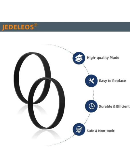 Cinturones de Reemplazo JEDELEOS E0105 para Aspiradora Eureka NEU100 NEU102 (Paquete de 2) Cinturones de Reemplazo JEDELEOS E0105 para Aspiradora Eureka NEU100 NEU102 (Paquete de 2)