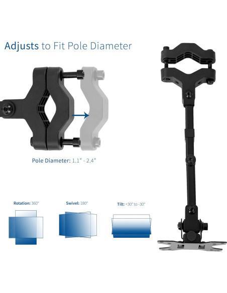 Soporte Universal de Monitor VIVO MOUNT-POLE01A 17-32" Negro Soporte Universal de Monitor VIVO MOUNT-POLE01A 17-32" Negro
