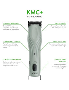Cortadora Inalámbrica Wahl KMC+ 2 Velocidades para Mascotas 2