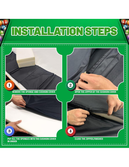 Alfombrilla de Inserción JZHLLA para Mesa de Billar 8 pies Alfombrilla de Inserción JZHLLA para Mesa de Billar 8 pies