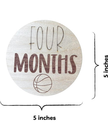 Tarjetas de Hitos Mensuales de Madera Una Visión para Recordar