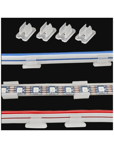 Clips de Montaje para Tiras LED Sunnates 30PCS 5-6mm Clips de Montaje para Tiras LED Sunnates 30PCS 5-6mm