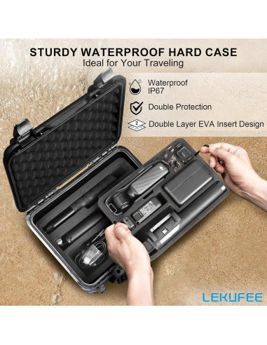 Funda Dura Impermeable Lekufee para DJI Osmo Pocket 3 - IP67