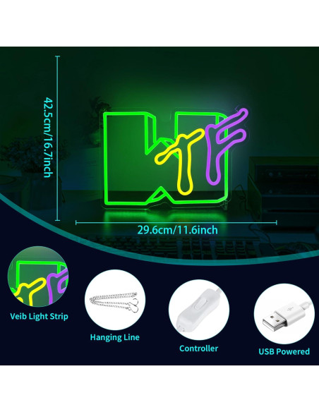 Letrero de Neón LED HSJNJKFU para Decoración de Pared Letrero de Neón LED HSJNJKFU para Decoración de Pared