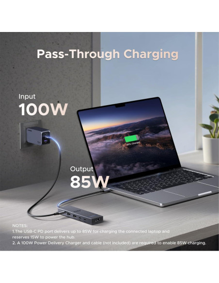 Hub USB-C 6 en 1 UGREEN con Ratón Ergonómico Inalámbrico Hub USB-C 6 en 1 UGREEN con Ratón Ergonómico Inalámbrico