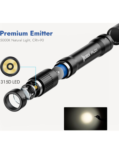 Linterna de Bolso WUBEN PL01 650 Lúmenes Recargable IP68