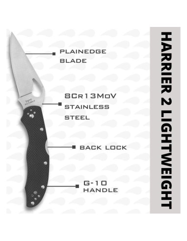 Cuchillo Spyderco Byrd Harrier 2 Acero Inoxidable 8Cr13MoV